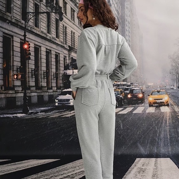 For Love & Lemons Yuna Jumpsuit in Grey Sz S - Picture 2 of 12